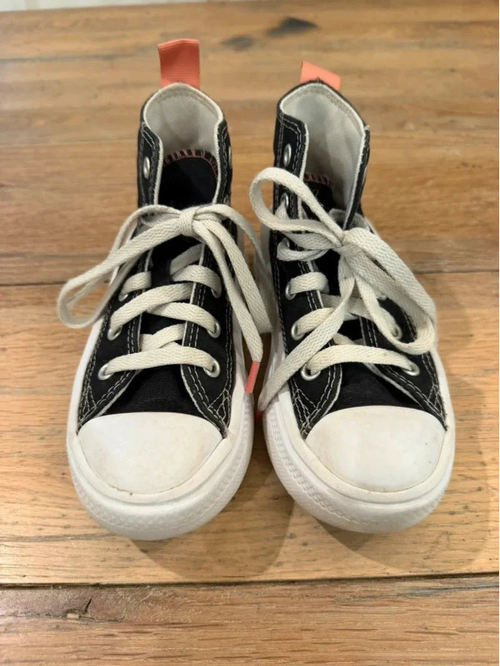 Converse Chuck Taylor Platform High Top Kids' Sneakers – Black/Pink (Size 11.5)